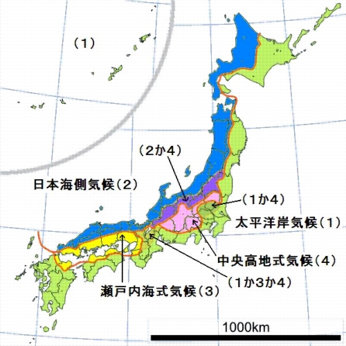日本气候分布图 日本气候分布图