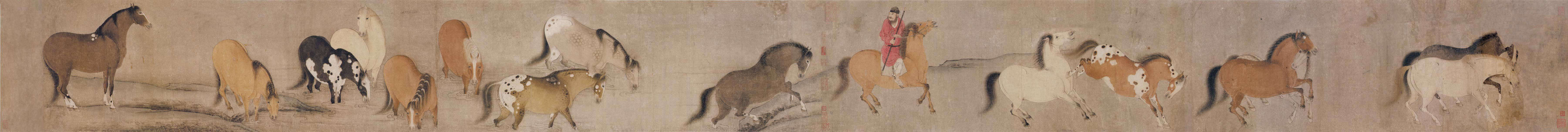 唐·韩乾·马十六匹图 唐·韩乾·马十六匹图