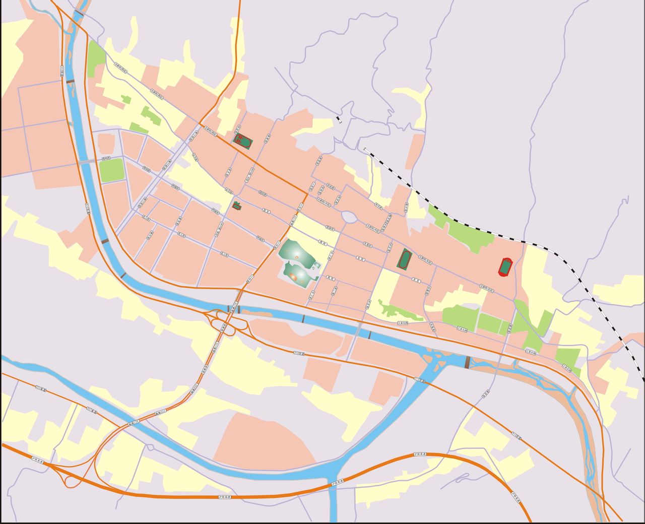 商洛市区交通图 商洛市区交通图