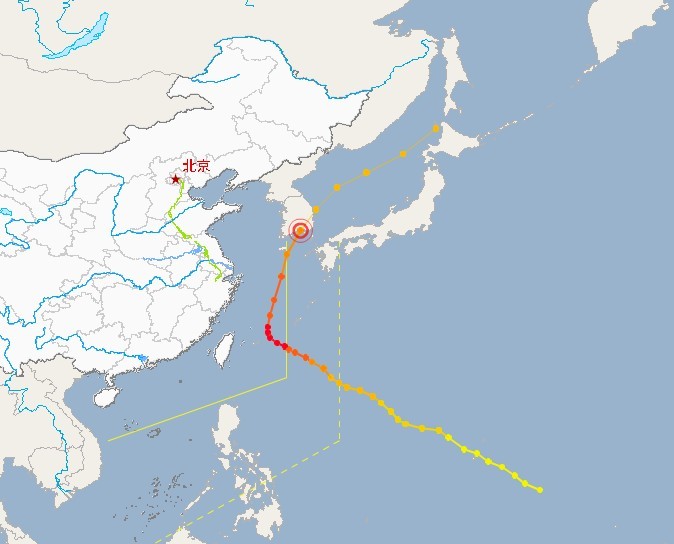 “鸣蝉”的路径图 “鸣蝉”的路径图