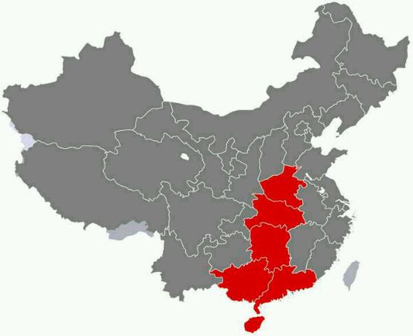 中南地区(中南（中国地理上的中南部区域）)