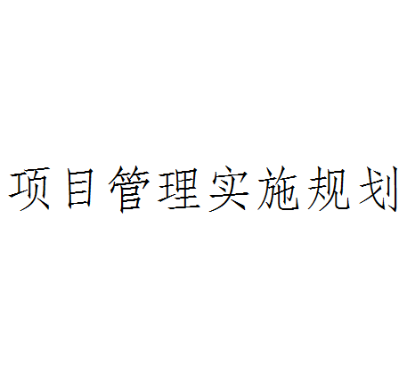 项目管理实施规划
