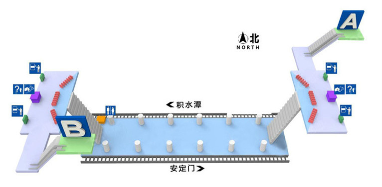 鼓楼大街站站内立体图(2号线) 鼓楼大街站站内立体图(2号线)