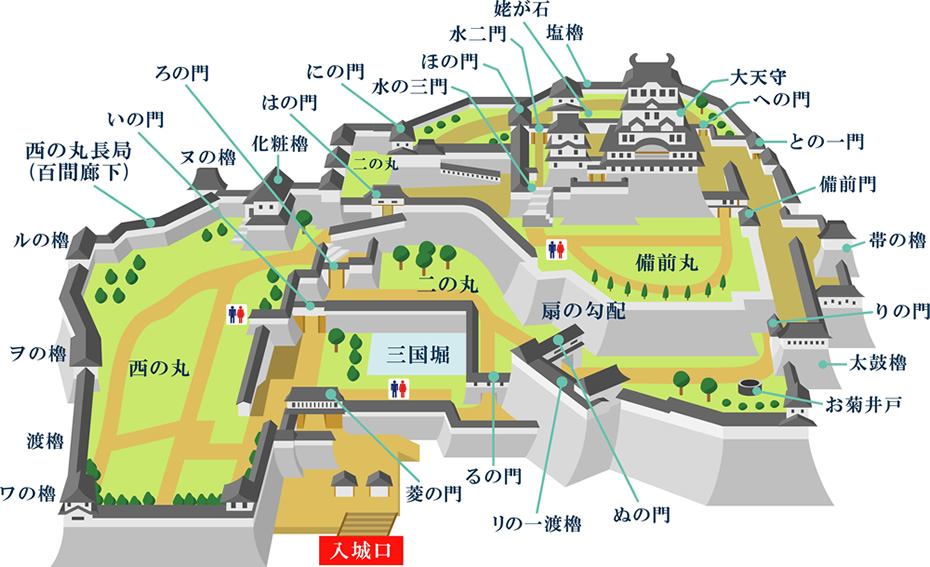 姬路城建筑布局图 姬路城建筑布局图