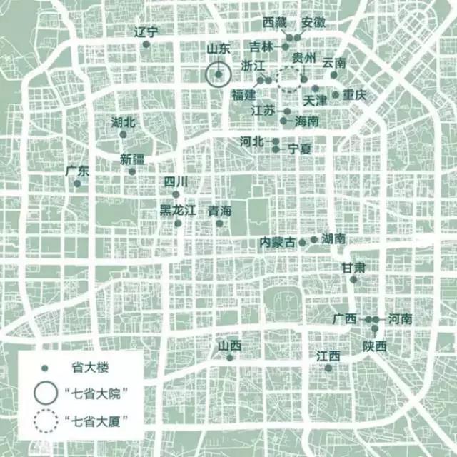 各省驻京办事处的位置 各省驻京办事处的位置