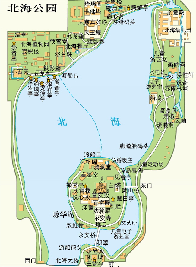 北海公园布局规划 北海公园布局规划
