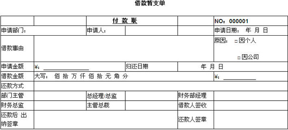 暂支单