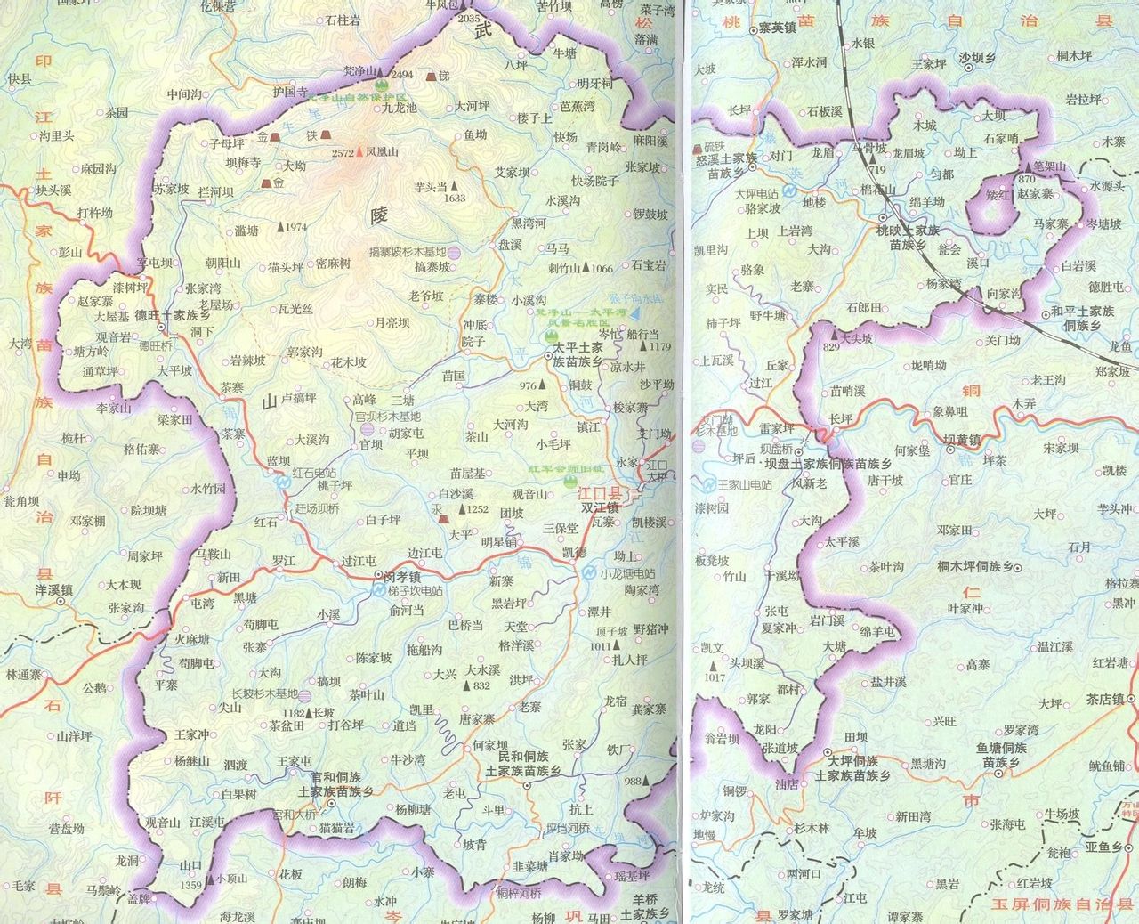 江口县地图 江口县地图