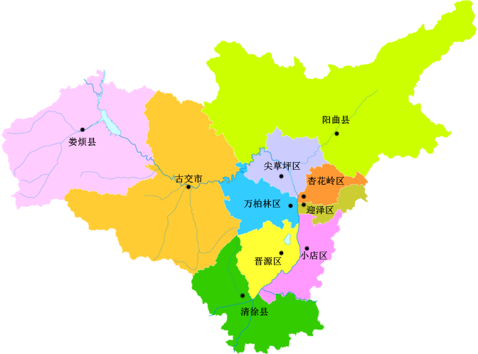 太原市行政区划图 太原市行政区划图