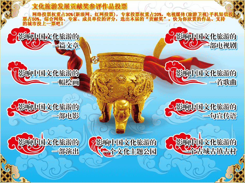 文化旅游发展贡献奖评选 文化旅游发展贡献奖评选