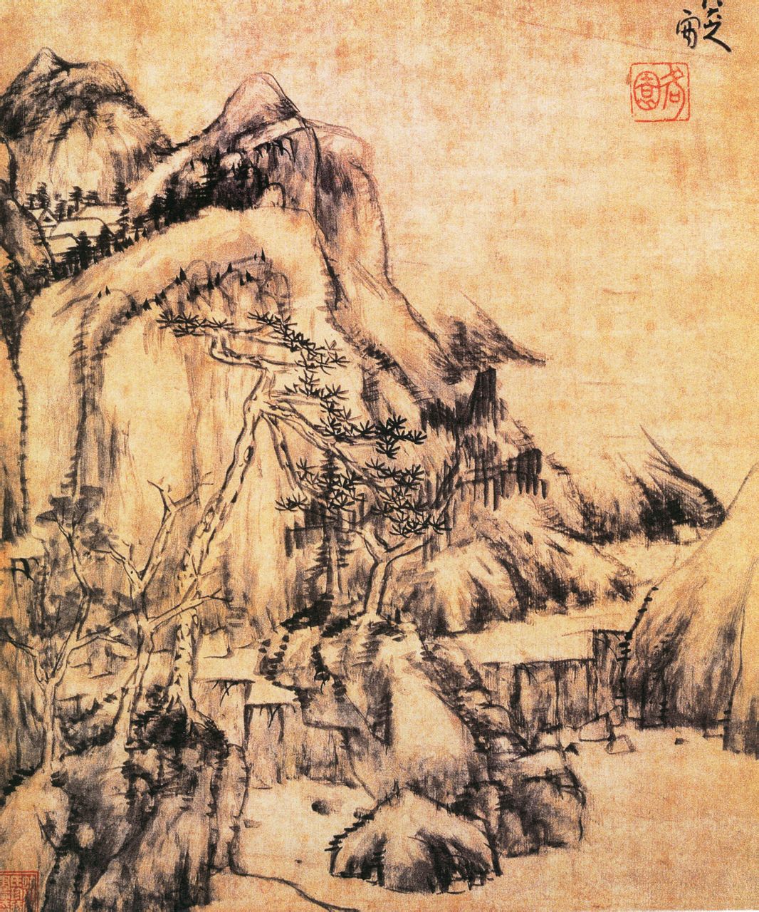 清 朱耷《山水图》 清 朱耷《山水图》