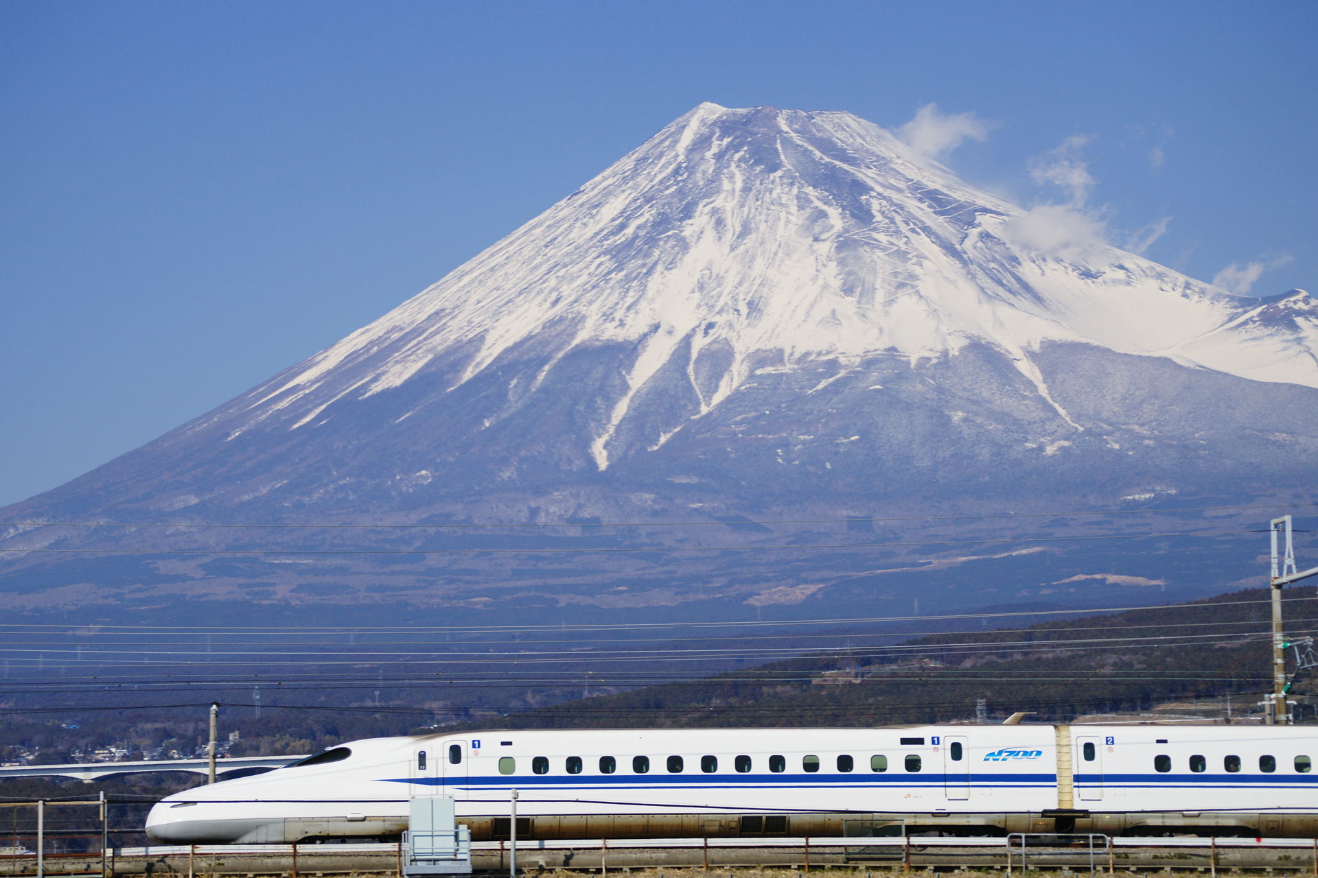 新干线与富士山 新干线与富士山