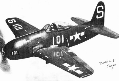 F8F-1 手绘素描图 F8F-1 手绘素描图