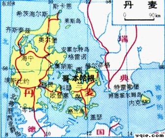 丹麦地图 丹麦地图