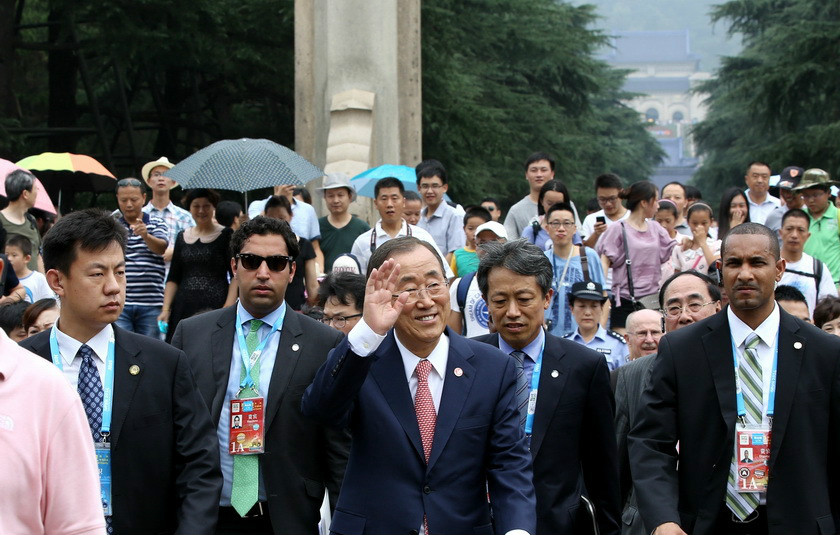 2014年潘基文拜谒中山陵 2014年潘基文拜谒中山陵