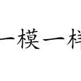 一模一样