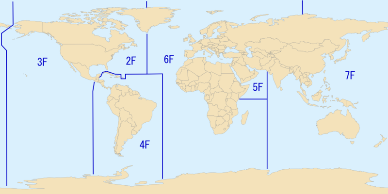 2009年美国海军各舰队管辖区域 2009年美国海军各舰队管辖区域