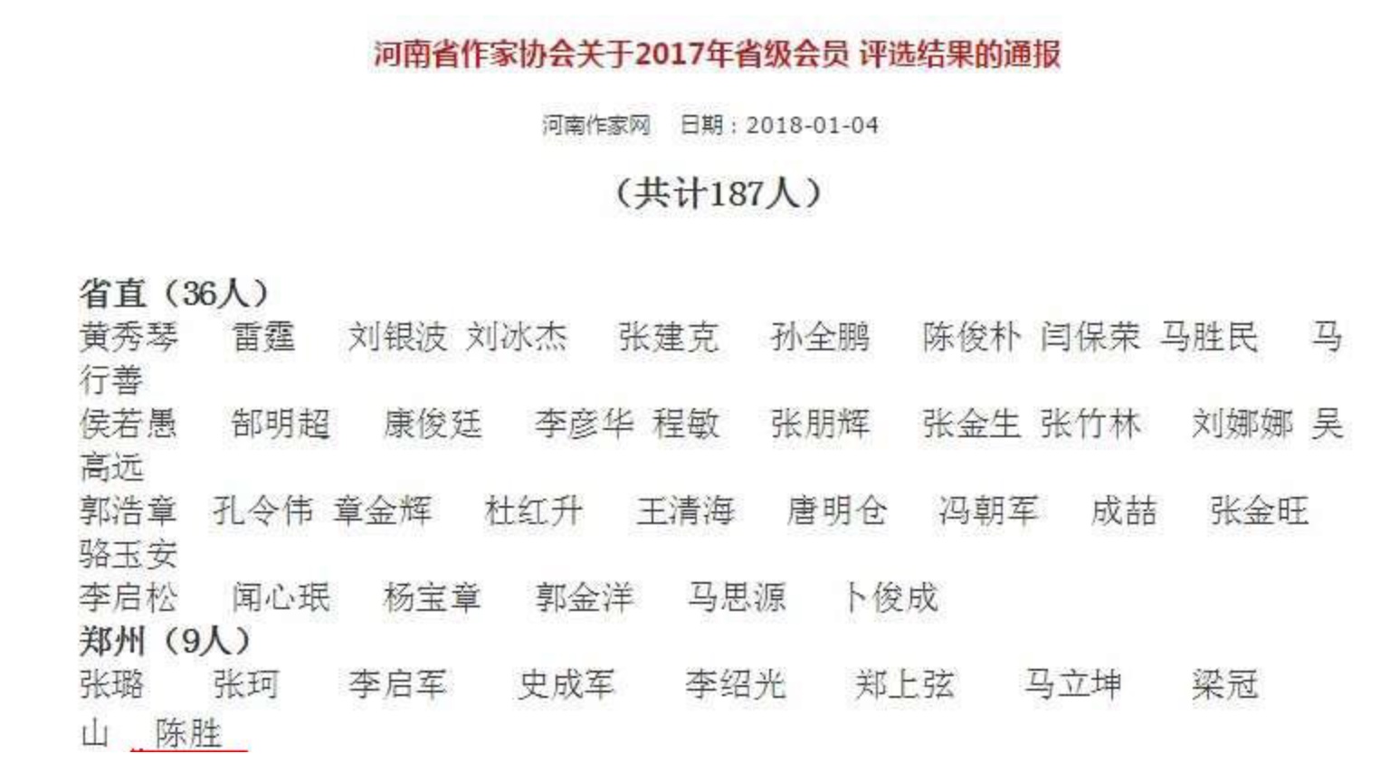 河南省作家协会评选结果 河南省作家协会评选结果