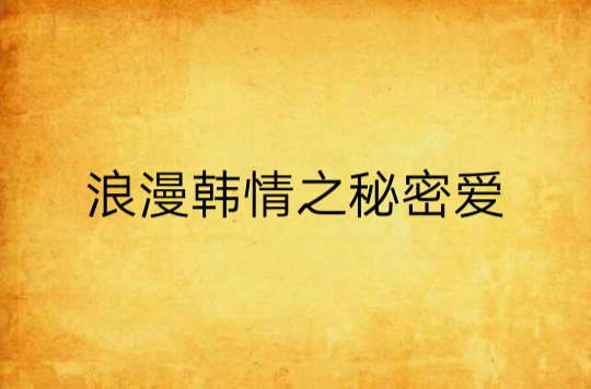 浪漫韩情之秘密爱
