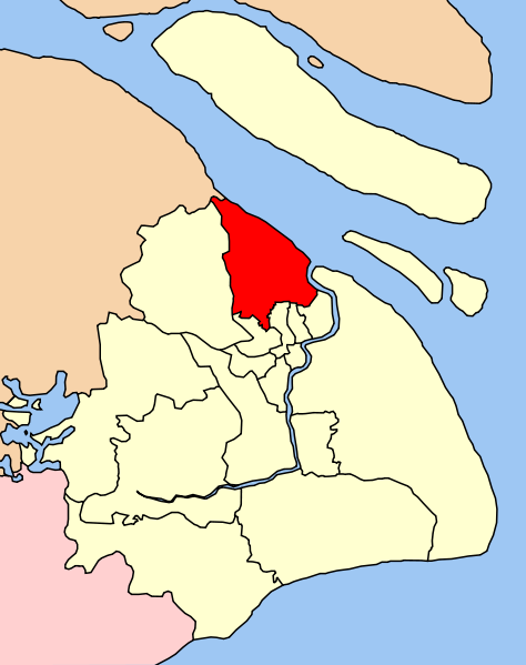 宝山区在上海市的位置图 宝山区在上海市的位置图