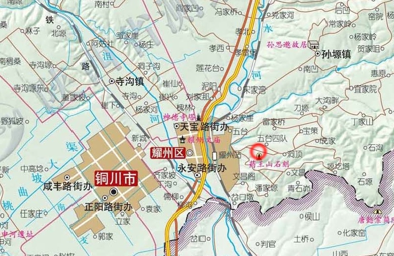 药王山地理位置 药王山地理位置