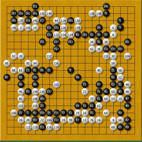 据说是秀哉弟子前田陈尔想出的白160 据说是秀哉弟子前田陈尔想出的白160