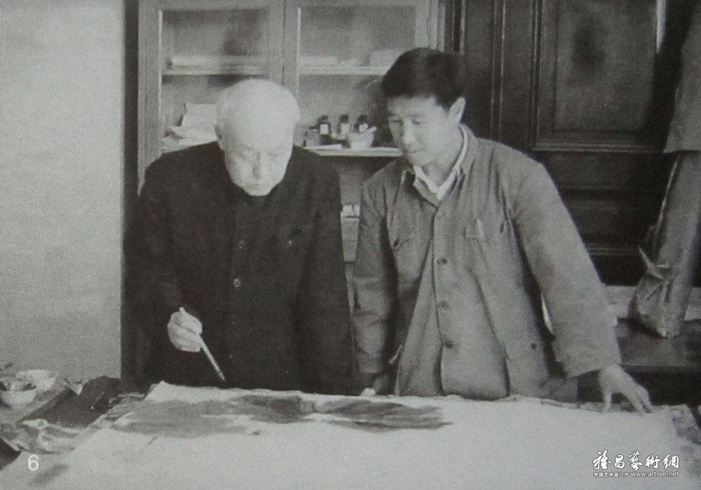 与恩师苦禅先生 与恩师苦禅先生