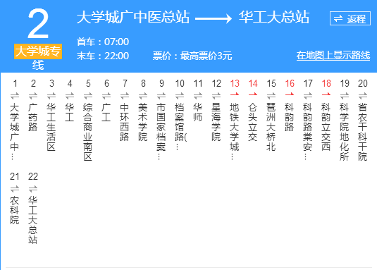 广州公交大学城专线2路