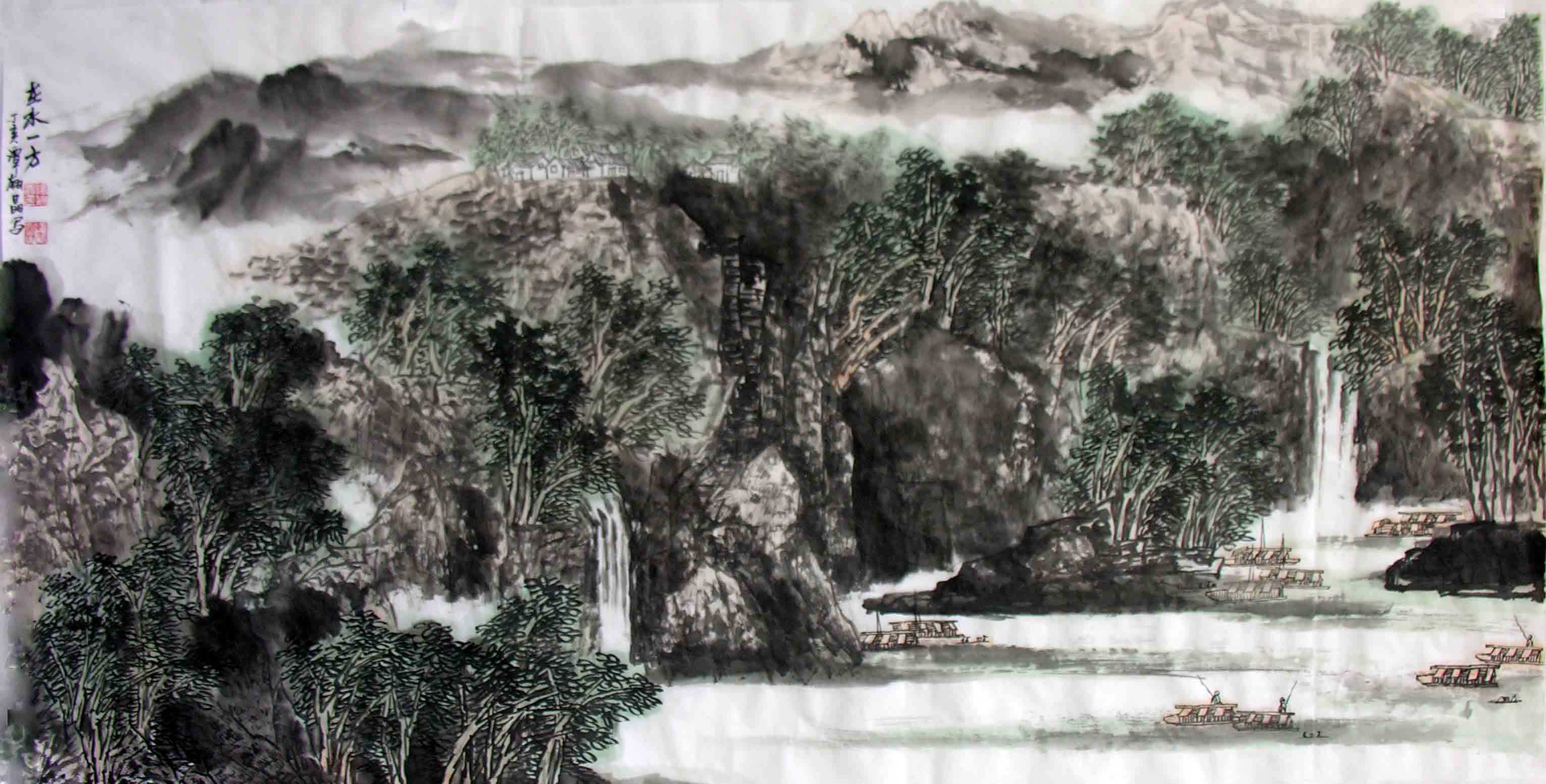 湿地2-谭翃晶国画作品 湿地2-谭翃晶国画作品