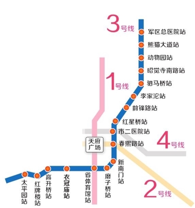 成都捷运3号线一期工程线路图 成都捷运3号线一期工程线路图