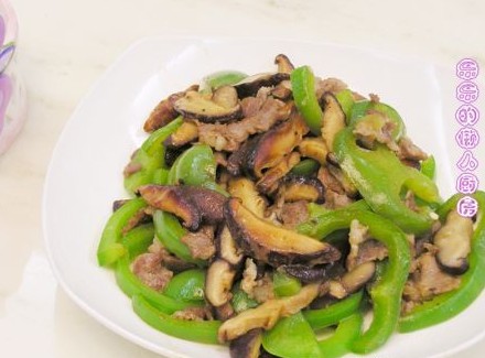 香菇青椒炒肉丝 香菇青椒炒肉丝
