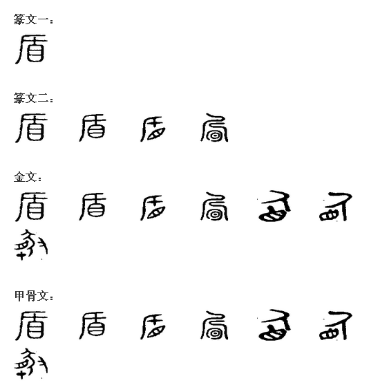 盾 盾