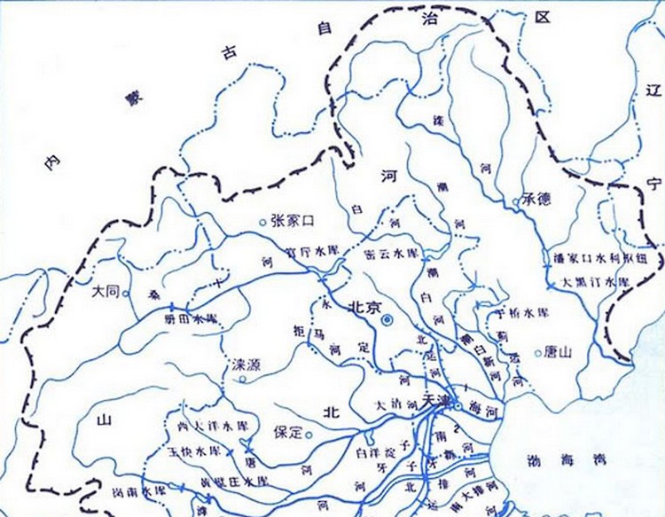 滦河水系及位置图示 滦河水系及位置图示