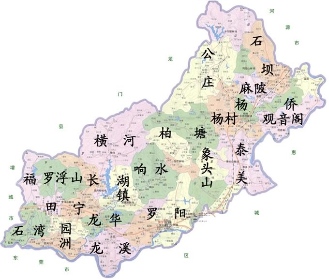 博罗县行政区划 博罗县行政区划