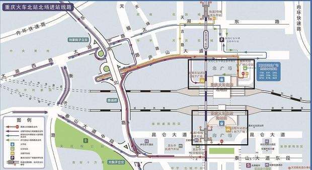 重庆北站交通组织图 重庆北站交通组织图