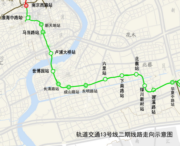 上海捷运13号线二期工程走向 上海捷运13号线二期工程走向