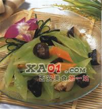 莴笋炒香菇 莴笋炒香菇