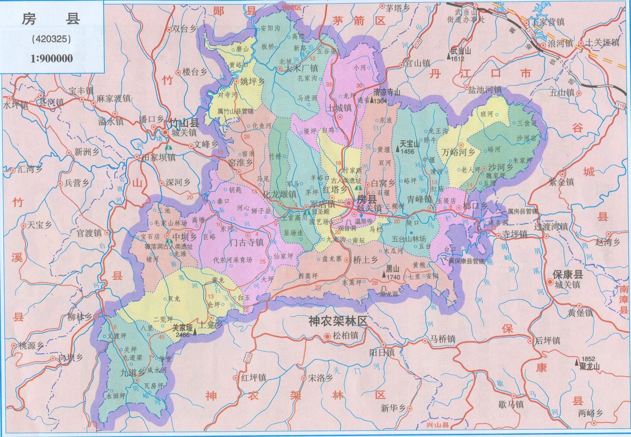 房县地图 房县地图