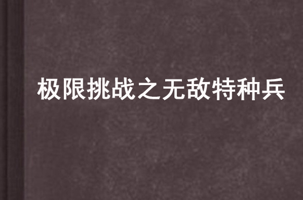 极限挑战之无敌特种兵
