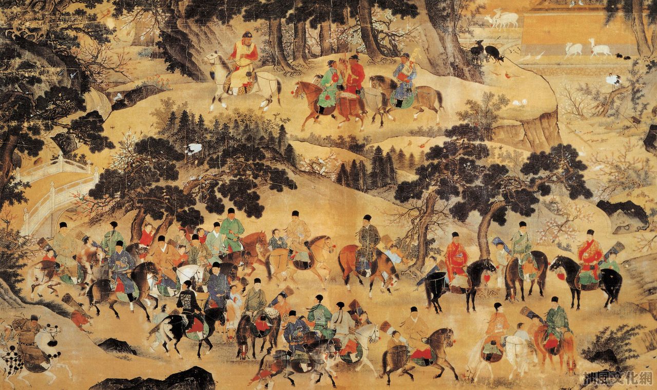 明代商喜绘《明宣宗行乐图》 明代商喜绘《明宣宗行乐图》