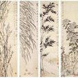梅兰竹菊四季屏