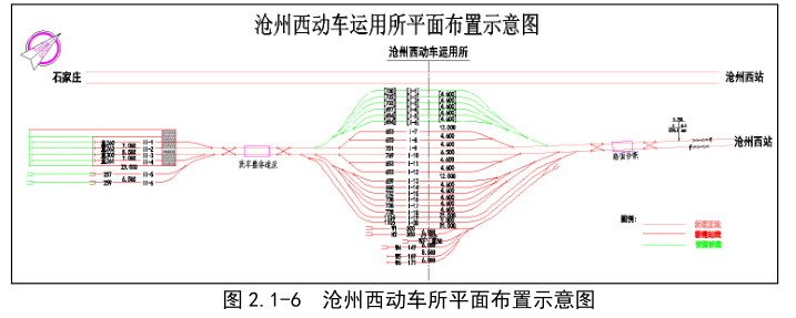 沧州西动车运用所平面布置示意图 沧州西动车运用所平面布置示意图