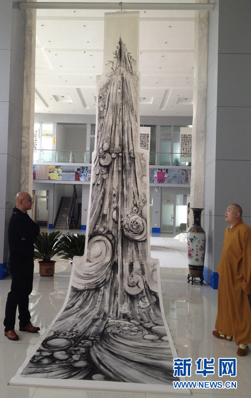 《冰山之隙.大瀑布》9米高,2012 《冰山之隙.大瀑布》9米高,2012