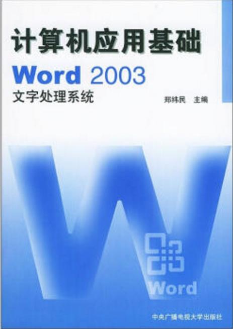 计算机套用基础Word2003文字处理系统
