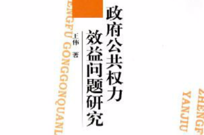 政府公共权力效益问题研究