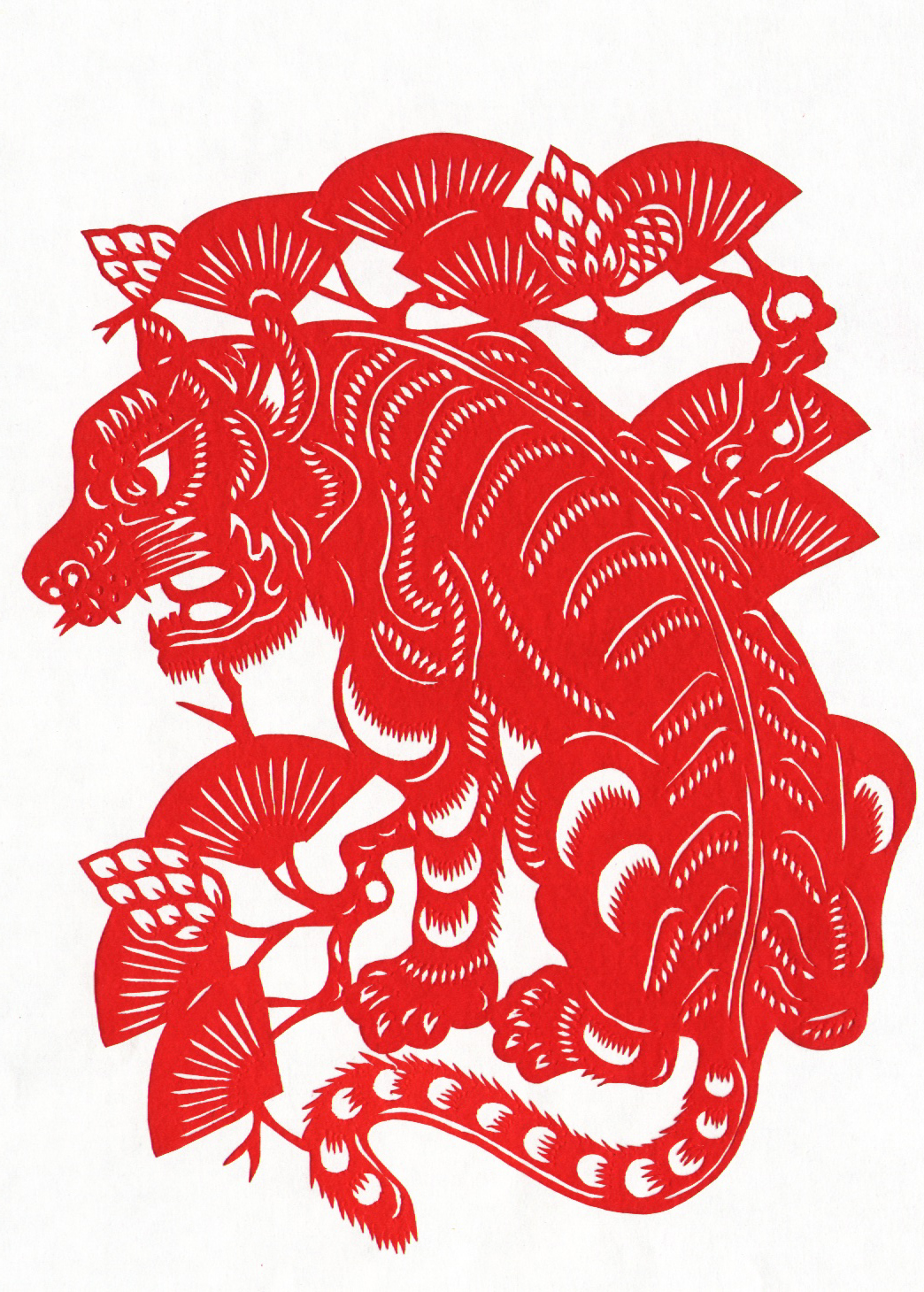 中线装单色《十二生肖》之寅虎