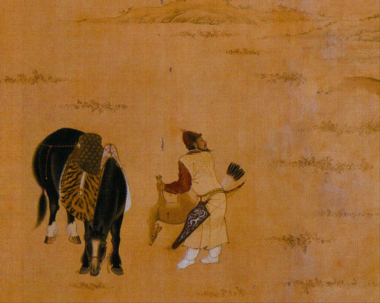 《明宣宗射猎图》轴。