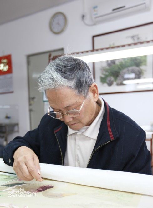 广绣大师许炽光 广绣大师许炽光