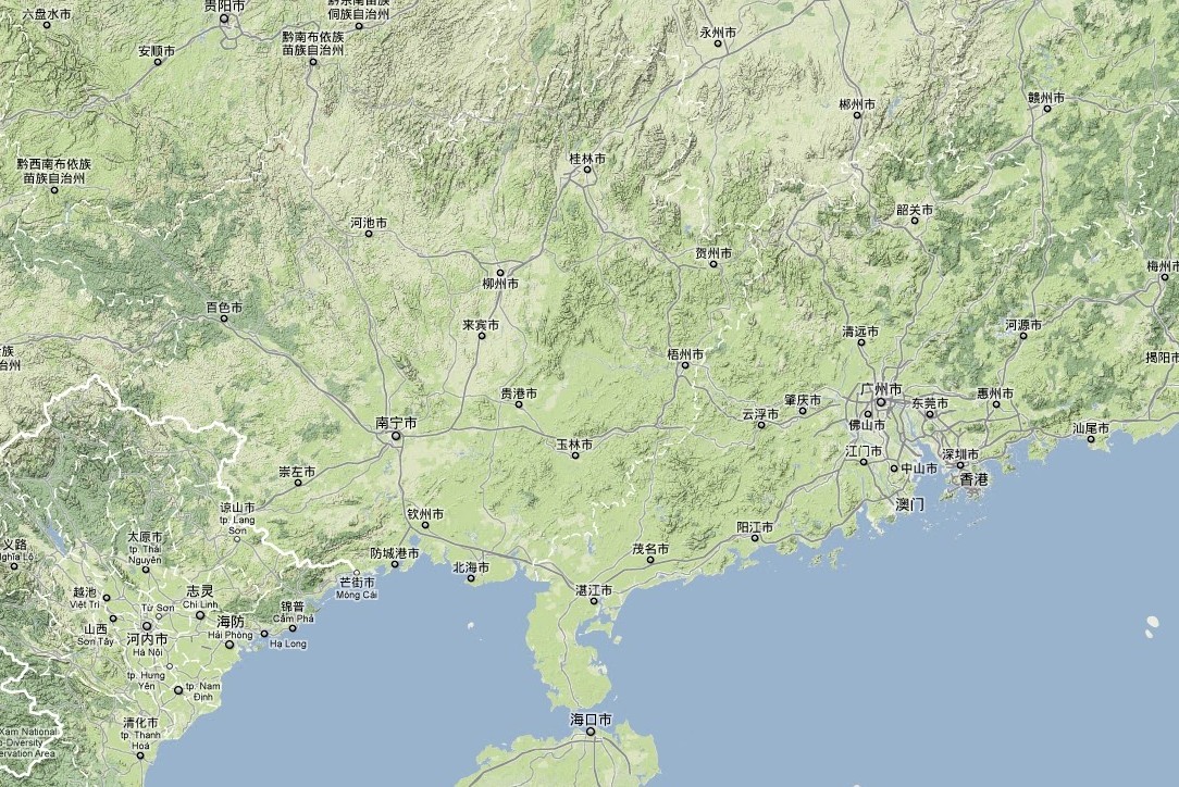 南宁整体地形 南宁整体地形