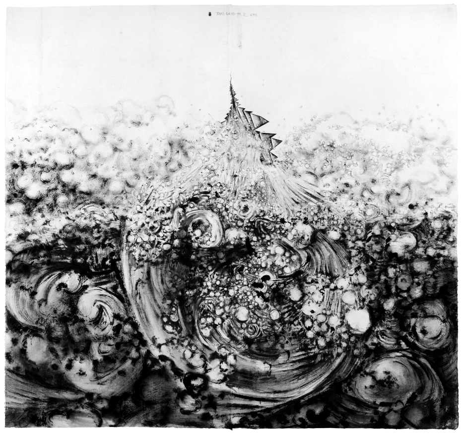 《冰山之隙-浪卷乾坤1》192x180 cm,2011 《冰山之隙-浪卷乾坤1》192x180 cm,2011